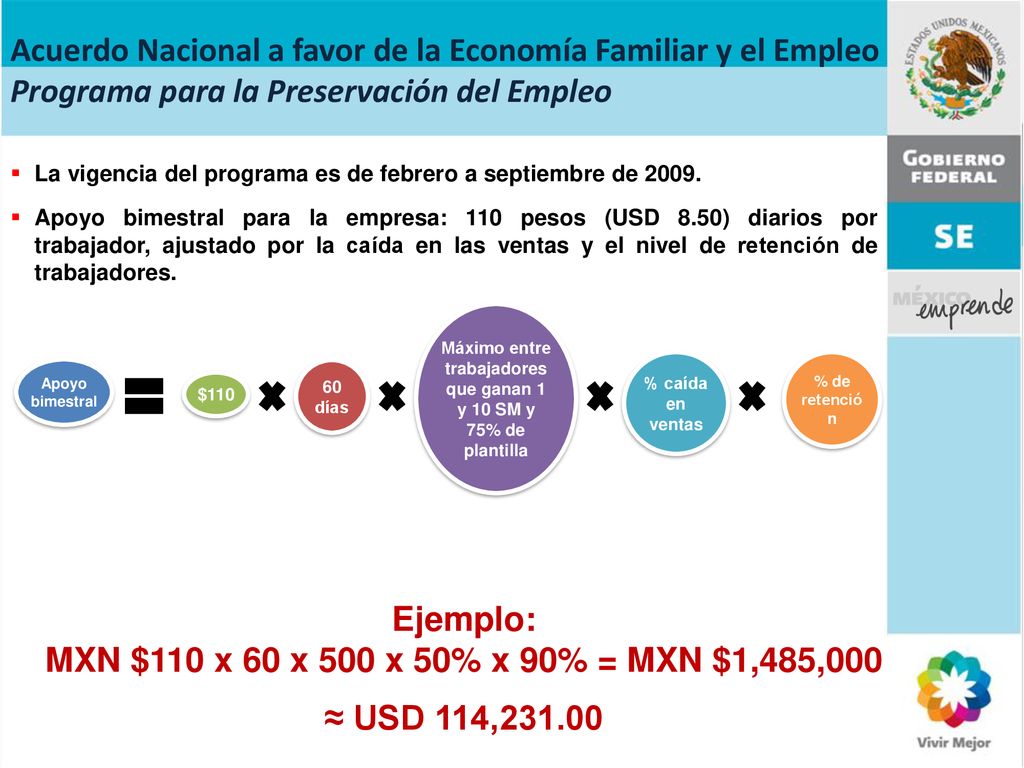 Máximo entre trabajadores que ganan 1 y 10 SM y 75% de plantilla