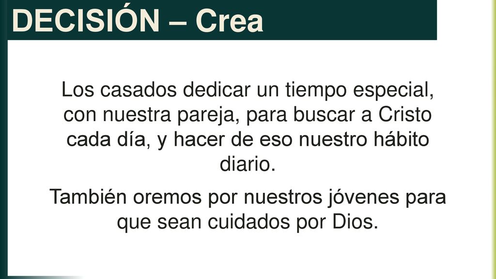 También oremos por nuestros jóvenes para que sean cuidados por Dios.