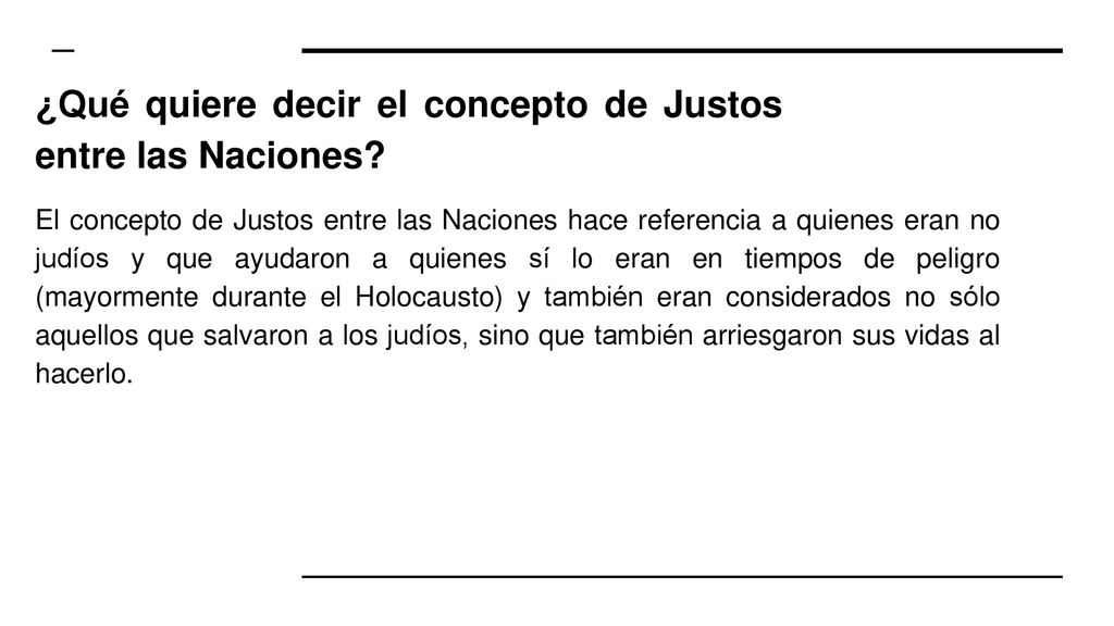 ¿Qué quiere decir el concepto de Justos entre las Naciones