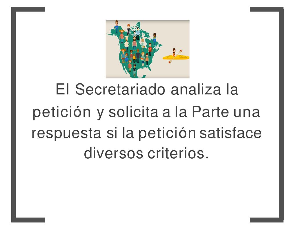 El Secretariado analiza la petición y solicita a la Parte una respuesta si la petición satisface diversos criterios.