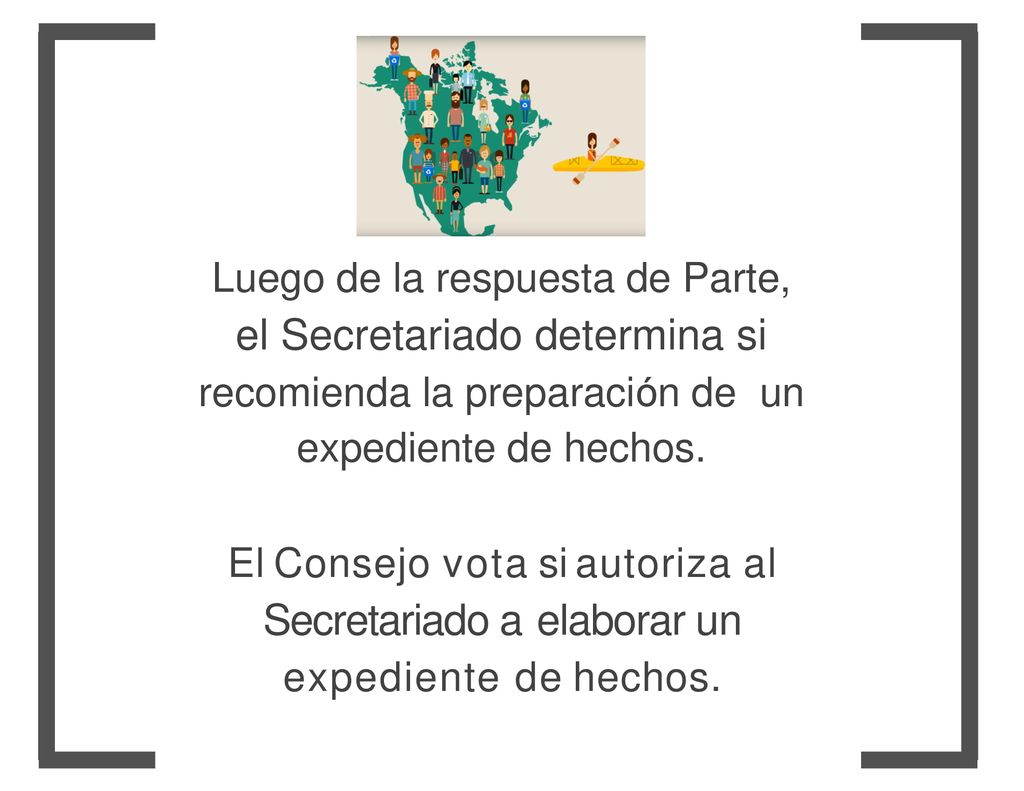 Luego de la respuesta de Parte, el Secretariado determina si recomienda la preparación de un expediente de hechos.