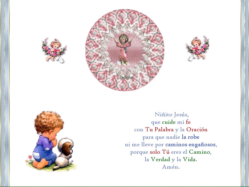 con Tu Palabra y la Oración para que nadie la robe