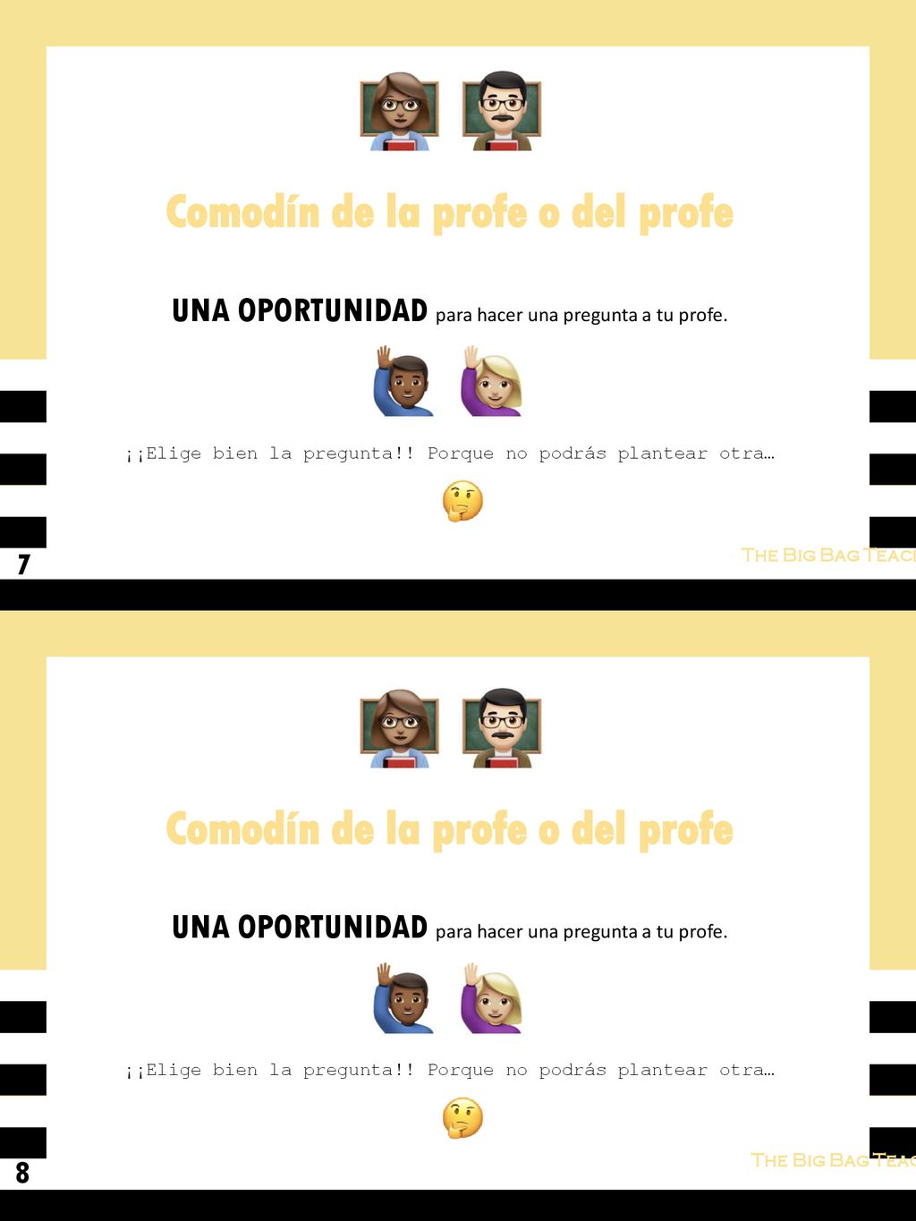Comodín de la profe o del profe Comodín de la profe o del profe