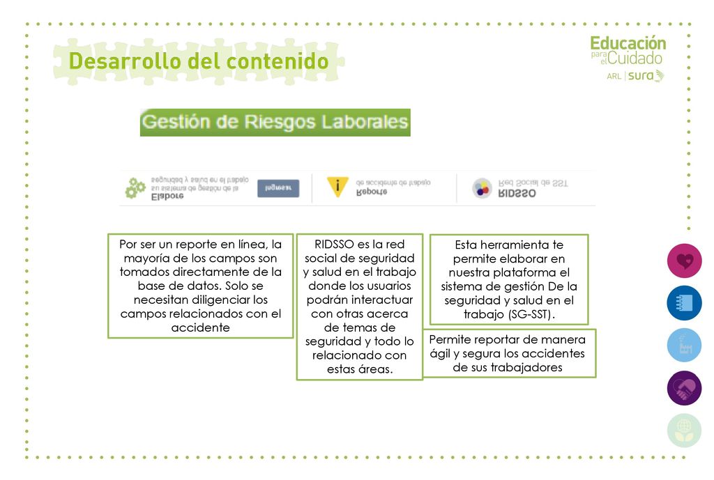 Por ser un reporte en línea, la mayoría de los campos son tomados directamente de la base de datos. Solo se necesitan diligenciar los campos relacionados con el accidente