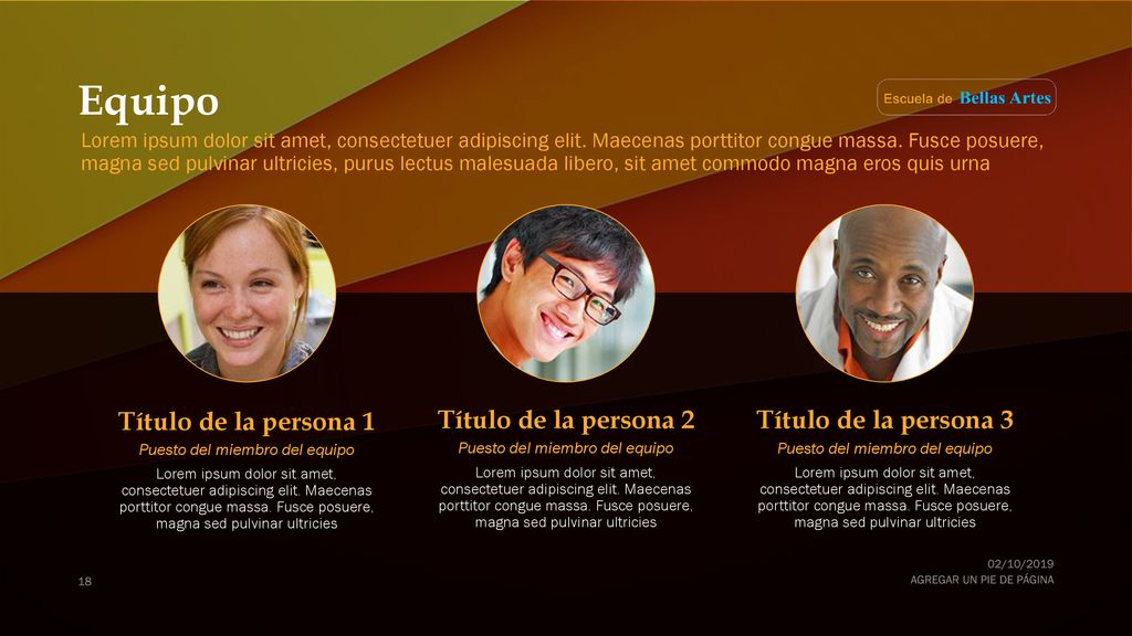 Equipo Título de la persona 1 Título de la persona 2