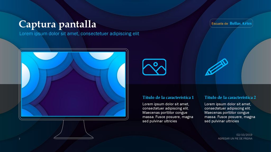 Captura pantalla Lorem ipsum dolor sit amet, consectetuer adipiscing elit. Título de la característica 1.