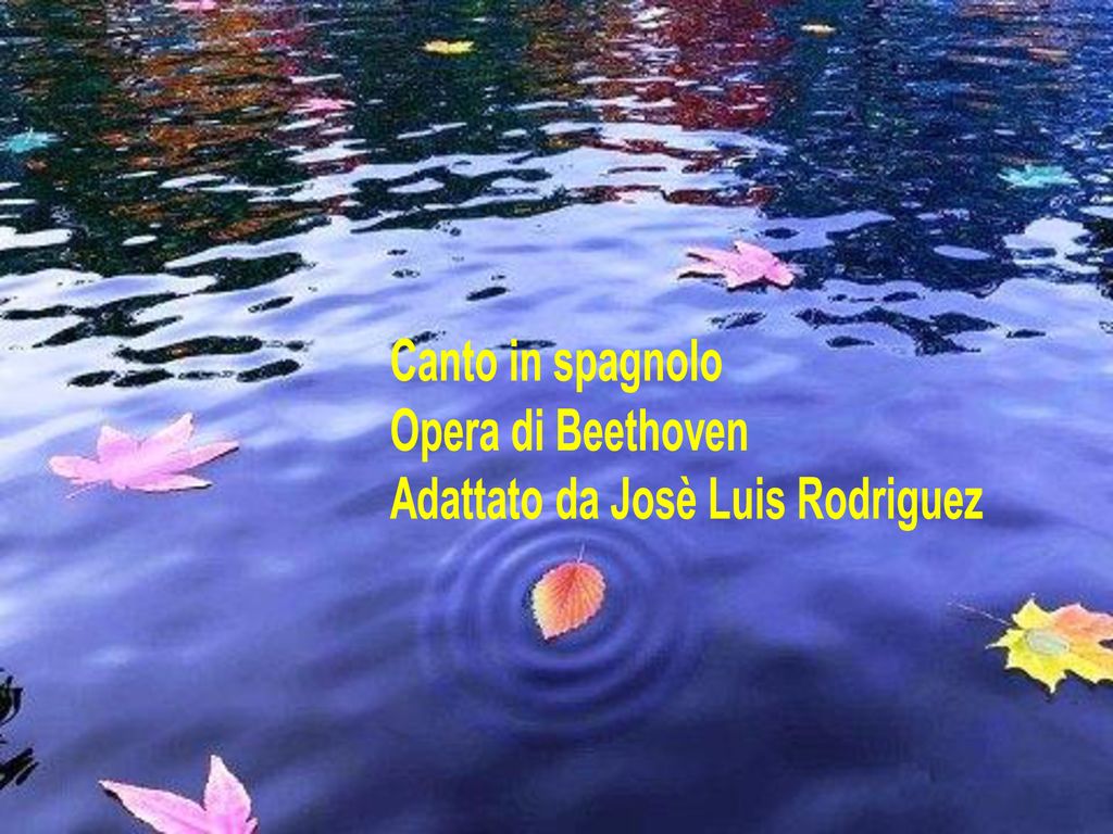 Canto in spagnolo Opera di Beethoven Adattato da Josè Luis Rodriguez