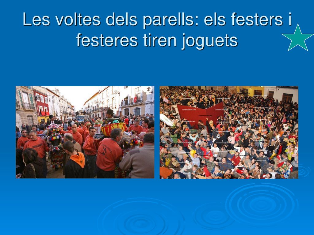 Les voltes dels parells: els festers i festeres tiren joguets