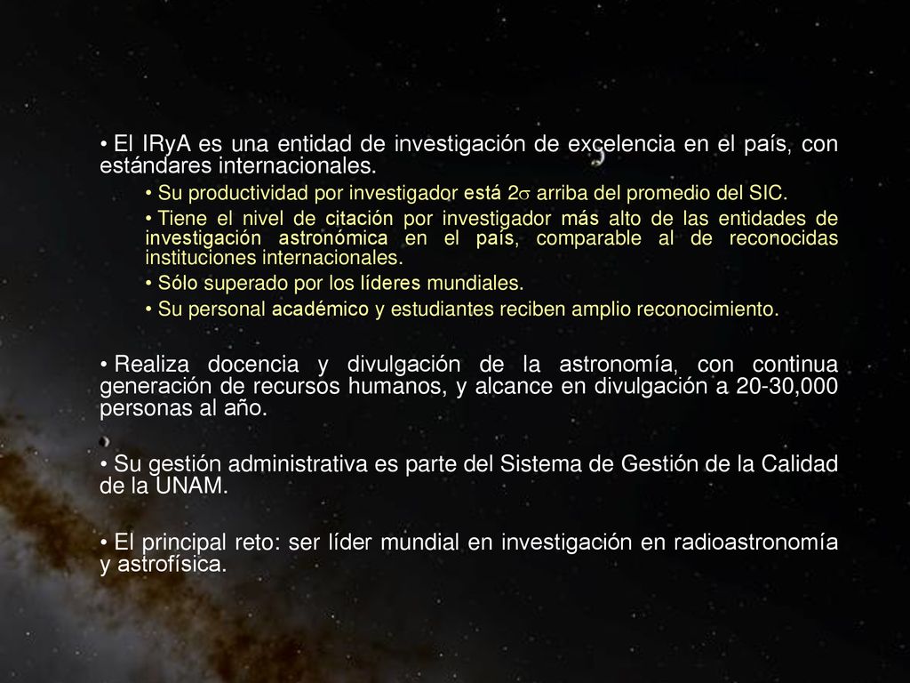 El IRyA es una entidad de investigación de excelencia en el país, con estándares internacionales.
