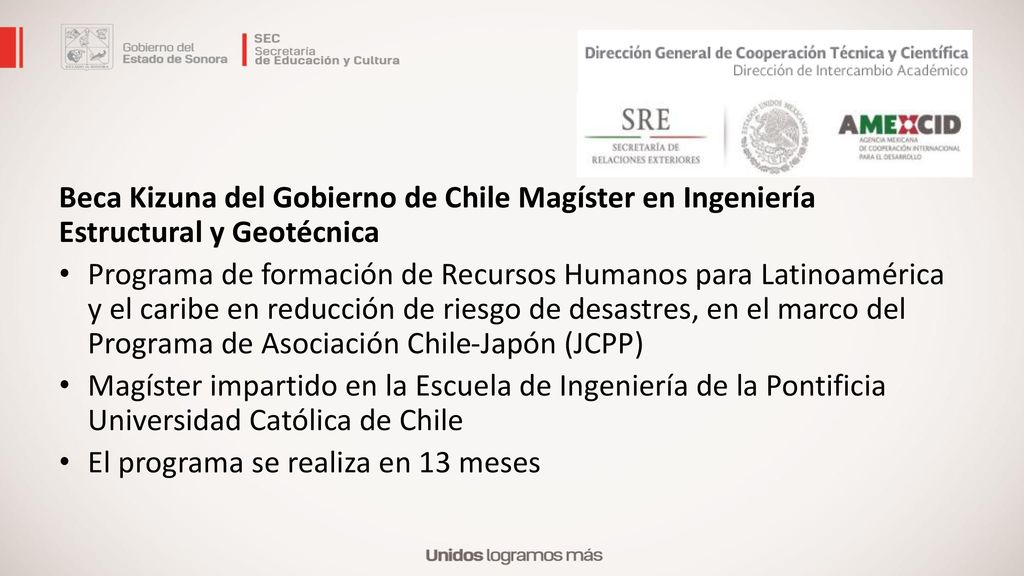 Beca Kizuna del Gobierno de Chile Magíster en Ingeniería Estructural y Geotécnica