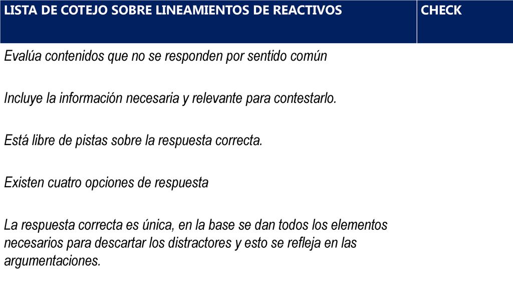 Evalúa contenidos que no se responden por sentido común