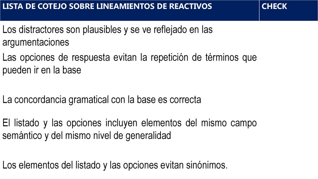 La concordancia gramatical con la base es correcta