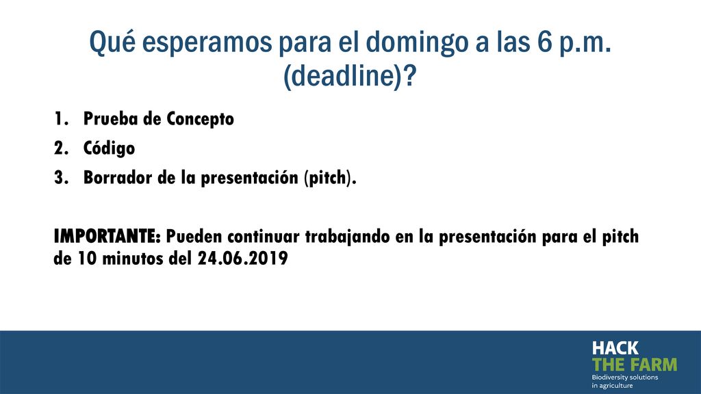 Qué esperamos para el domingo a las 6 p.m. (deadline)