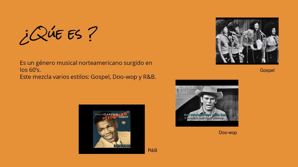 ¿Qúe es Es un género musical norteamericano surgido en los 60’s.