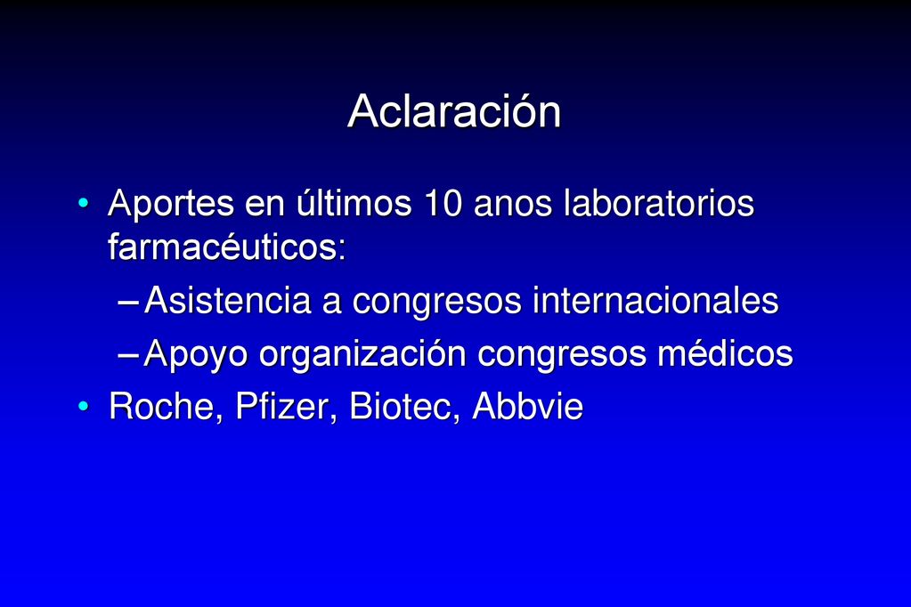Aclaración Aportes en últimos 10 anos laboratorios farmacéuticos: