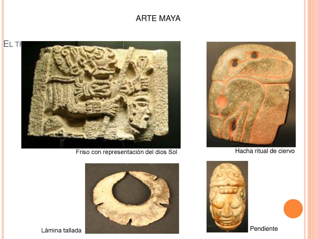 El trabajo en piedra ARTE MAYA Hacha ritual de ciervo