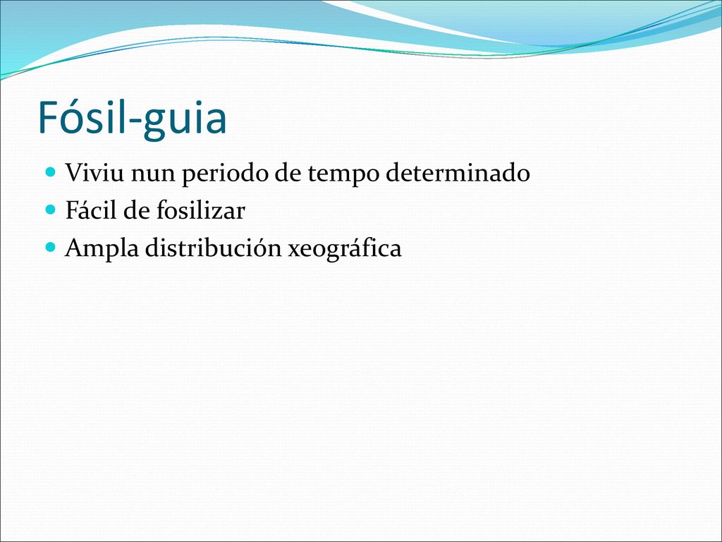 Fósil-guia Viviu nun periodo de tempo determinado Fácil de fosilizar