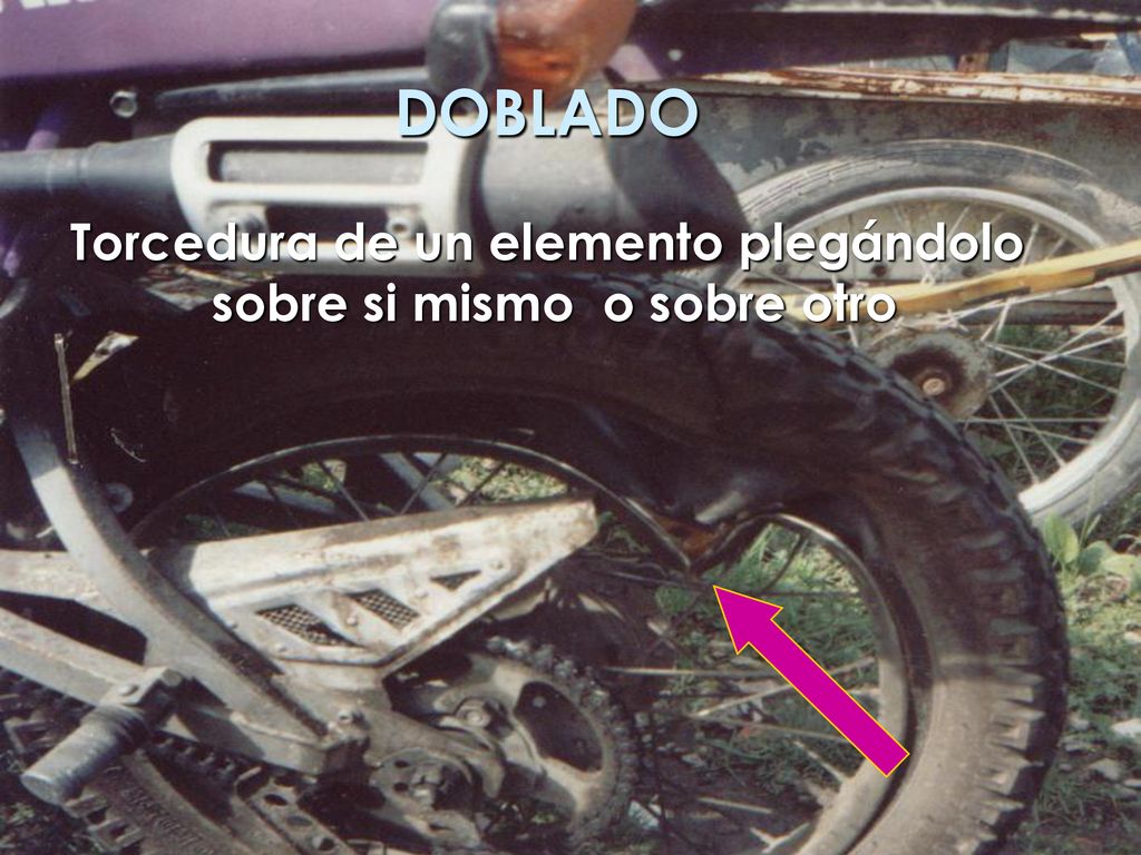 Torcedura de un elemento plegándolo sobre si mismo o sobre otro