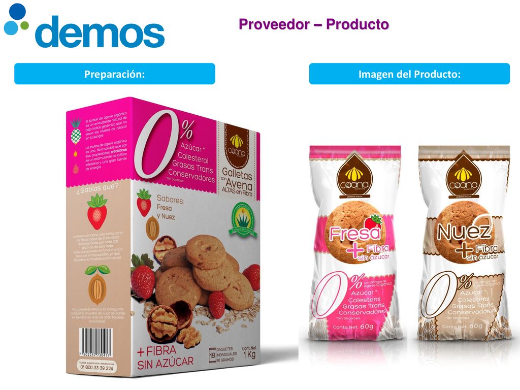 Proveedor – Producto Preparación: Imagen del Producto: