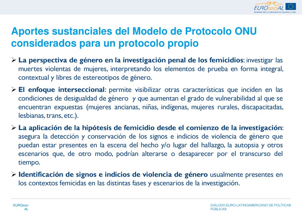 Aportes sustanciales del Modelo de Protocolo ONU considerados para un protocolo propio