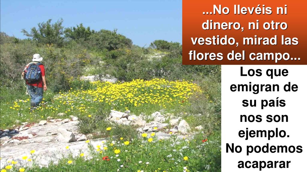 Los que emigran de su país nos son ejemplo. No podemos acaparar
