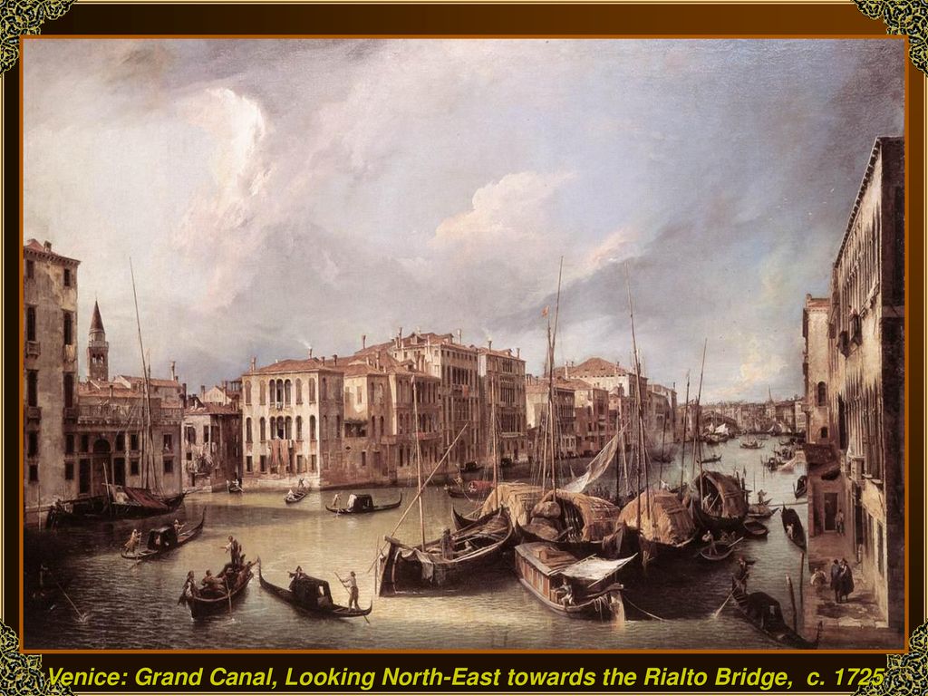 Venice: Grand Canal, Looking North-East towards the Rialto Bridge, c