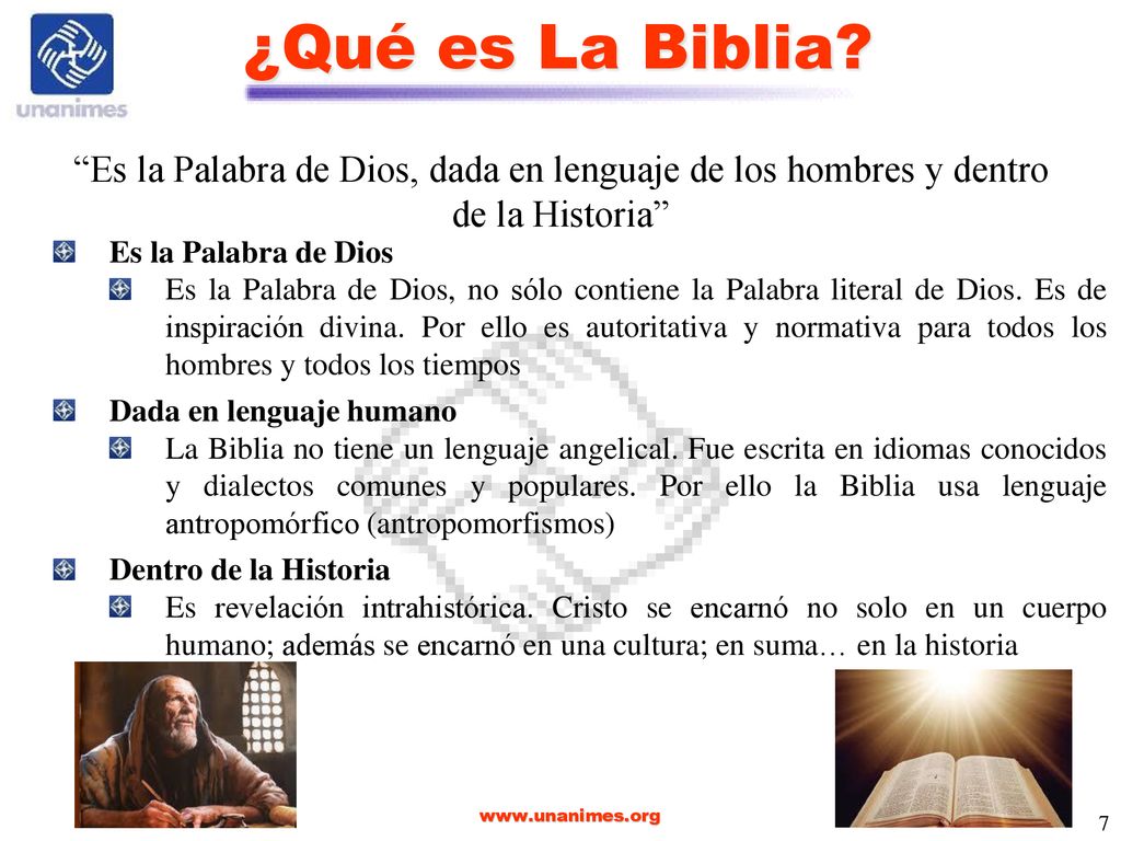 ¿Qué es La Biblia Es la Palabra de Dios, dada en lenguaje de los hombres y dentro de la Historia