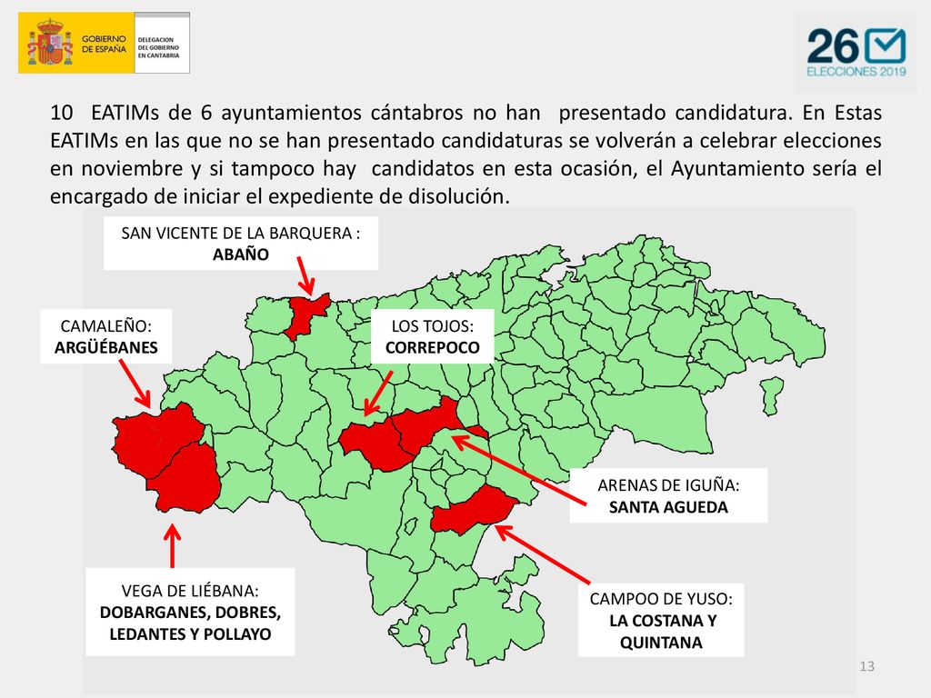 10 EATIMs de 6 ayuntamientos cántabros no han presentado candidatura