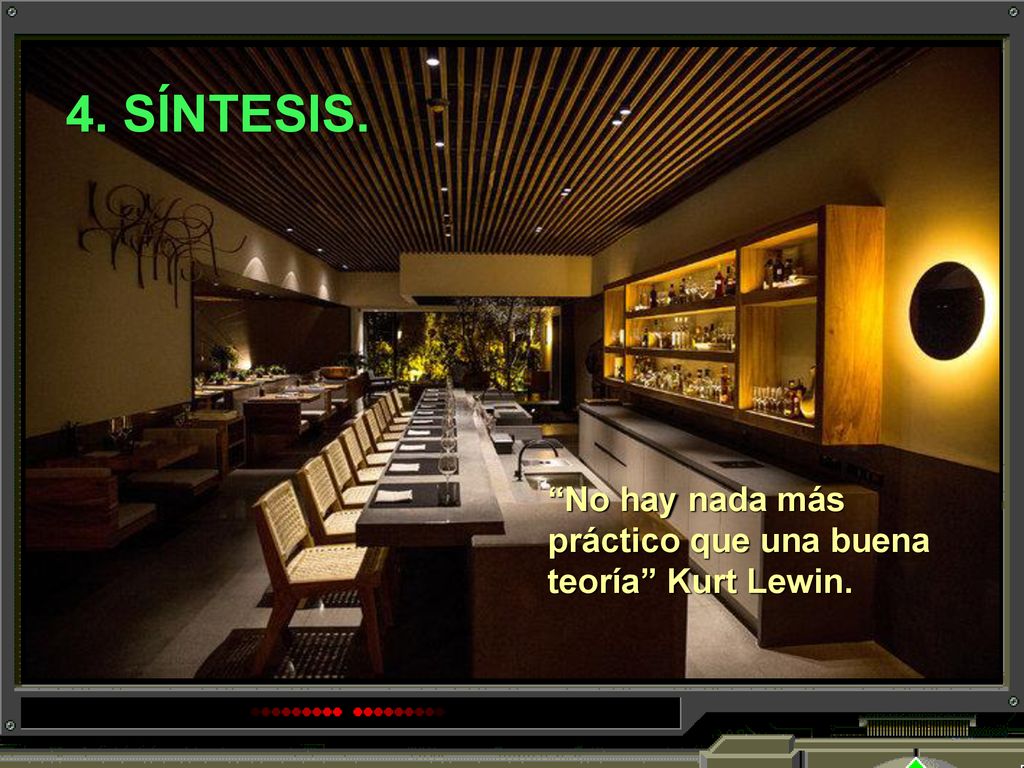 4. SÍNTESIS. No hay nada más práctico que una buena teoría Kurt Lewin.