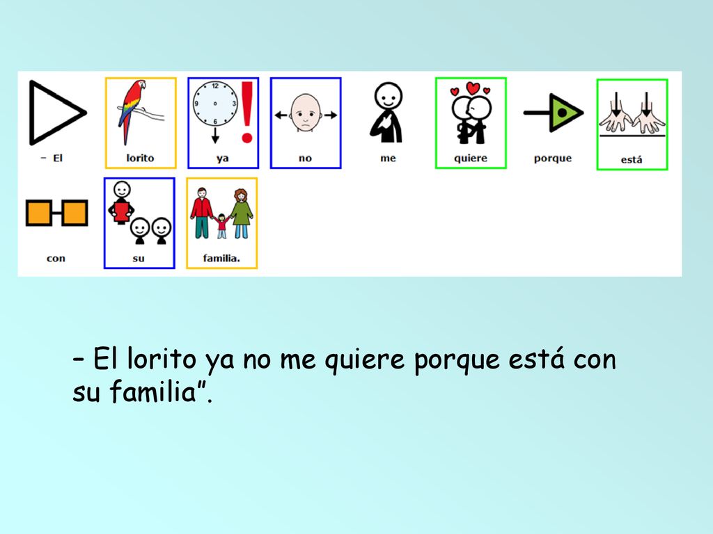 – El lorito ya no me quiere porque está con su familia .