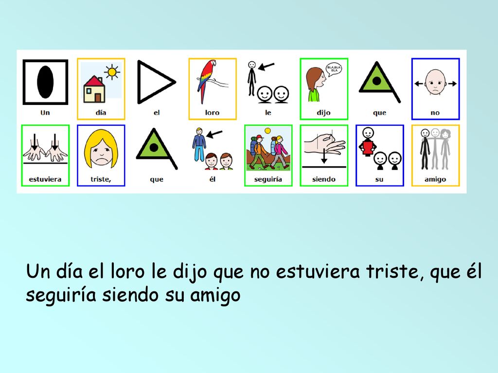 Un día el loro le dijo que no estuviera triste, que él seguiría siendo su amigo