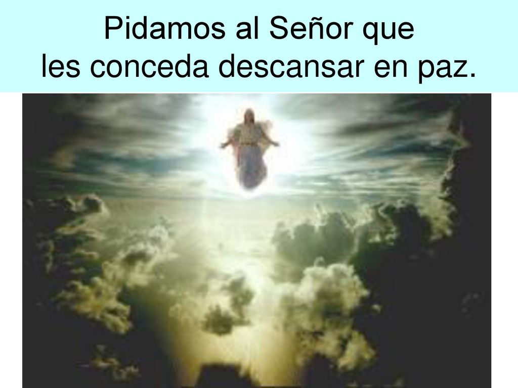 Pidamos al Señor que les conceda descansar en paz.