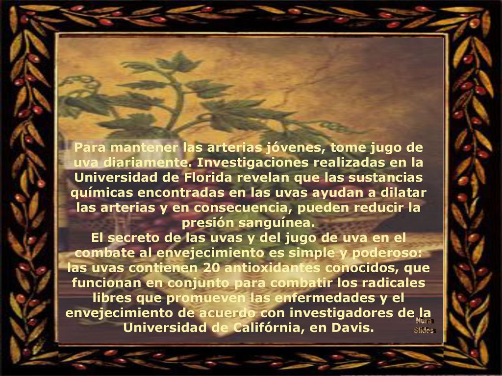 Para mantener las arterias jóvenes, tome jugo de uva diariamente
