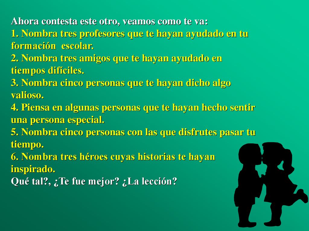 Ahora contesta este otro, veamos como te va: 1