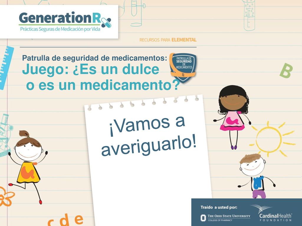 Patrulla de seguridad de medicamentos: Juego: ¿Es un dulce o es un medicamento