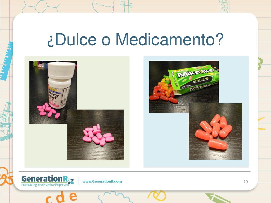 ¿Dulce o Medicamento Pastillas para la alergia/Dulces Mike and Ike rosados