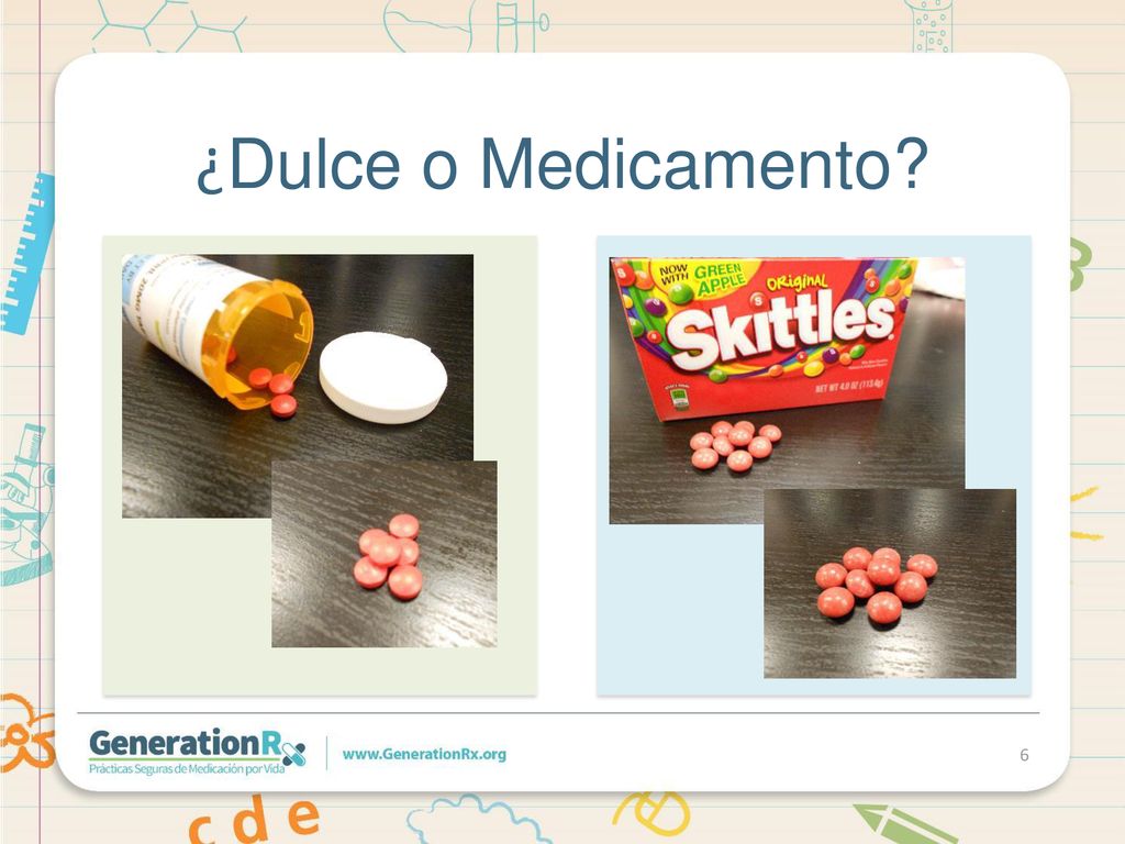 ¿Dulce o Medicamento Skittles rojos/Pastillas rojas en frasco de medicamentos recetados