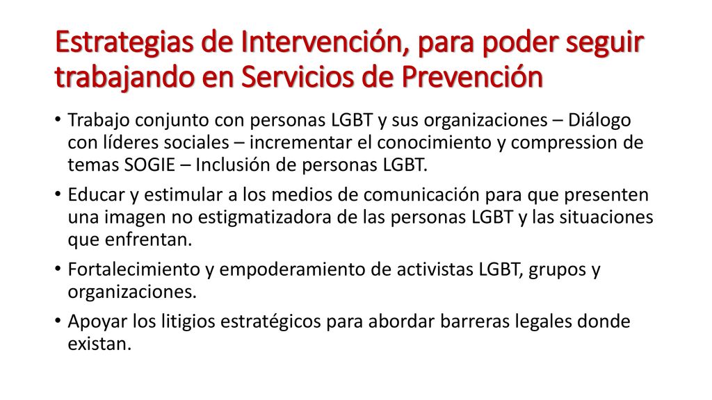 Estrategias de Intervención, para poder seguir trabajando en Servicios de Prevención