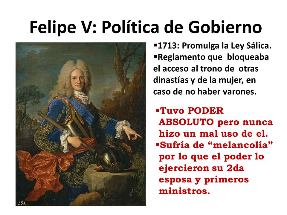 Felipe V: Política de Gobierno