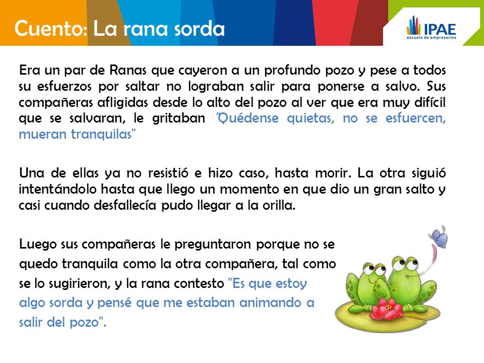 Cuento: La rana sorda