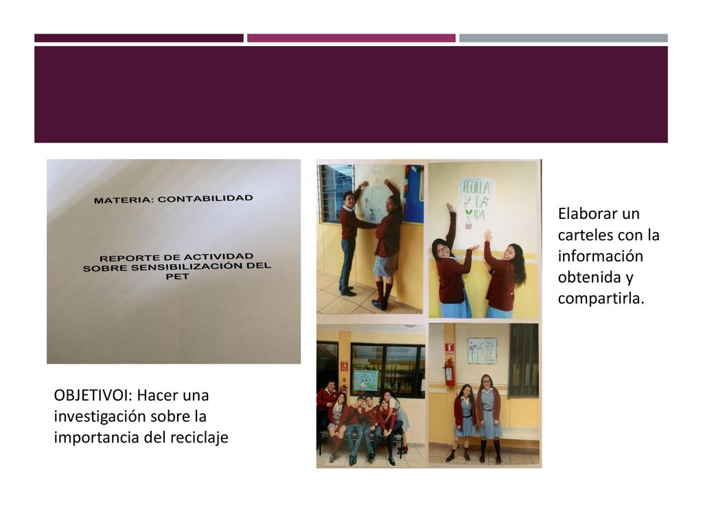 Elaborar un carteles con la información obtenida y compartirla.