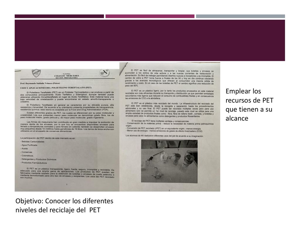 Emplear los recursos de PET que tienen a su alcance