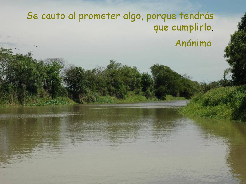 Se cauto al prometer algo, porque tendrás que cumplirlo.