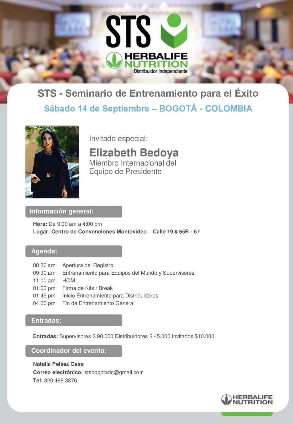Elizabeth Bedoya STS - Seminario de Entrenamiento para el Éxito foto