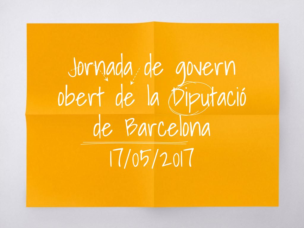 Jornada de govern obert de la Diputació de Barcelona 17/05/2017