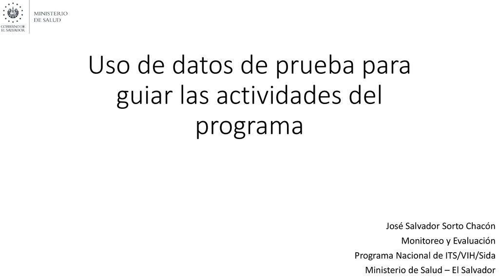 Uso de datos de prueba para guiar las actividades del programa