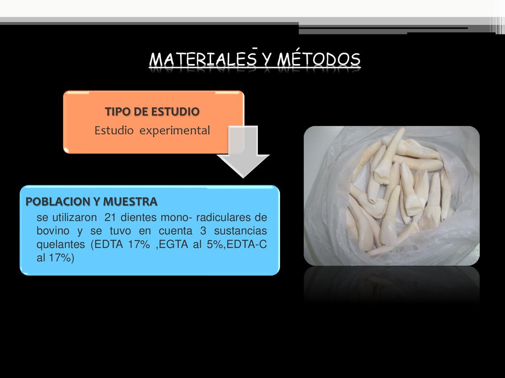 MATERIALES Y MÉTODOS TIPO DE ESTUDIO Estudio experimental
