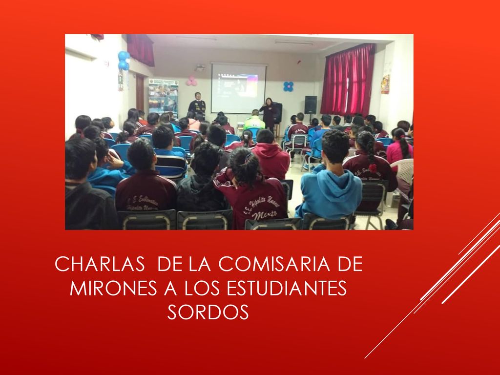 Charlas de la comisaria de MIRONES A LOS ESTUDIANTES SORDOS