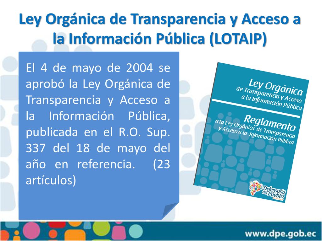 Ley Orgánica de Transparencia y Acceso a la Información Pública (LOTAIP)