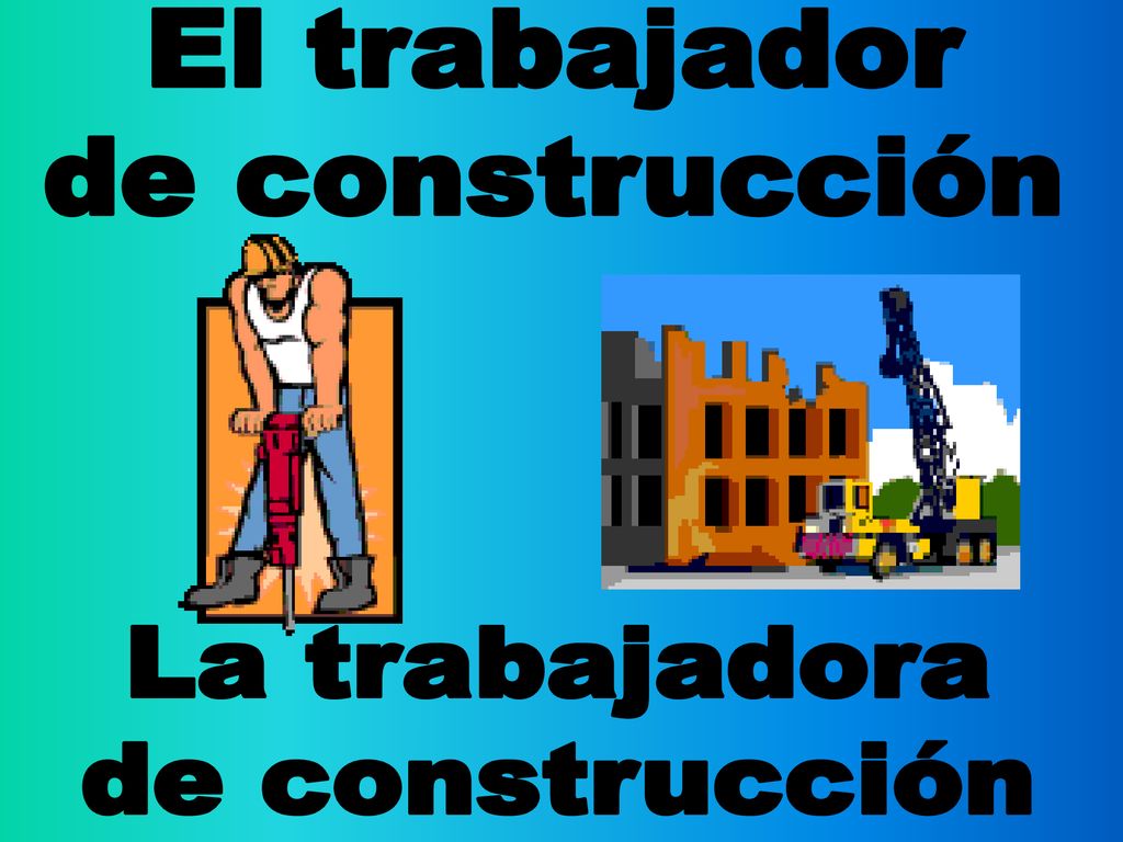 El trabajador de construcción La trabajadora de construcción